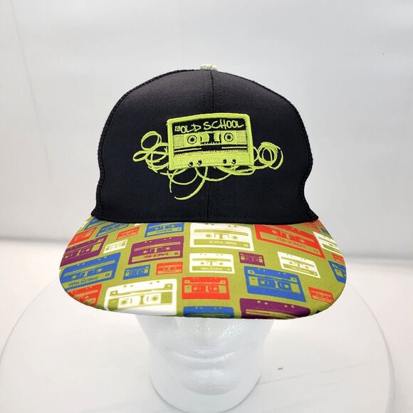 Pugs Old School Baseball Cap Hat Cassettes MIX Tape Flat Bill Meshback Snapback - Picture 2 of 10